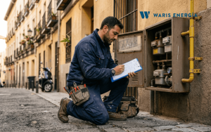 tecnico instalador gas natural firmando boletin madrid
